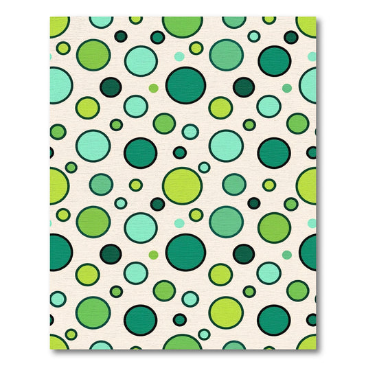 Emerald green polka dot scattered Rug