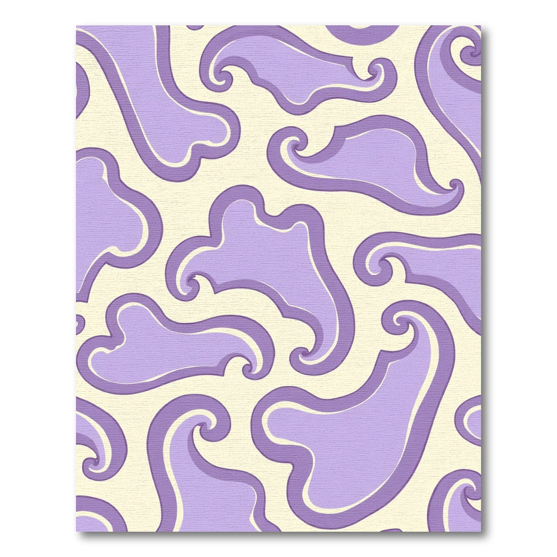 Lavender Swirl Abstract Shapes Rug