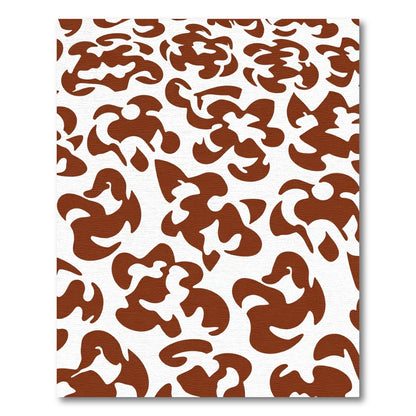 Brown Organic Swirl Overlay Rug