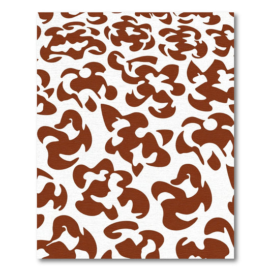 Brown Organic Swirl Overlay Rug