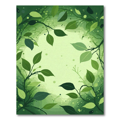 Verdant Leafy Branches Garden Accent Rug