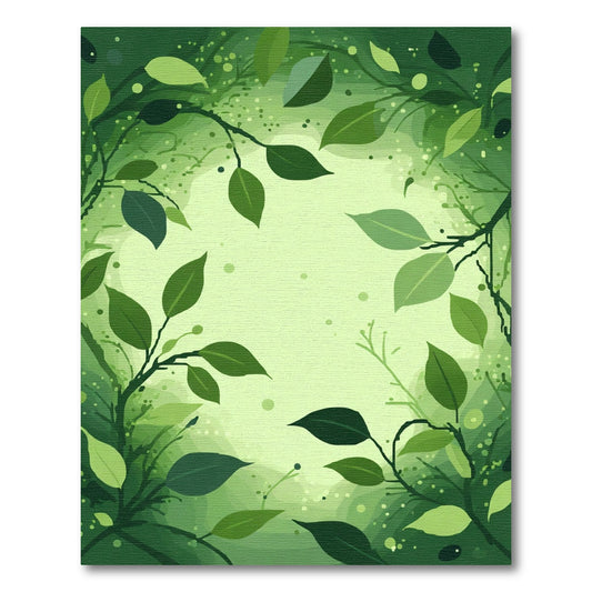 Verdant Leafy Branches Garden Accent Rug