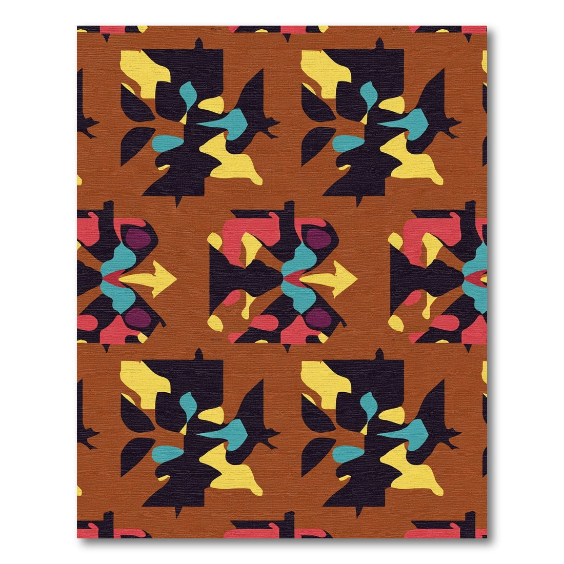 Abstract Mid Century Bold Shapes Rug