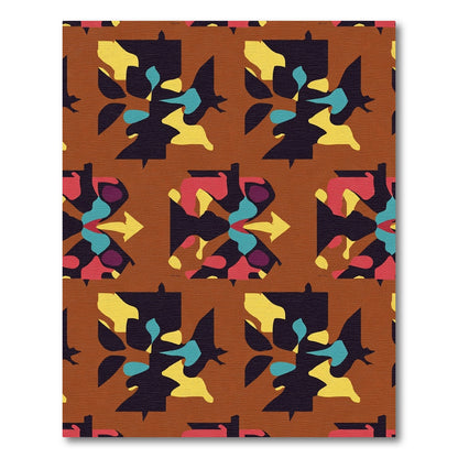 Abstract Mid Century Bold Shapes Rug