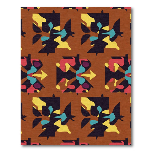 Abstract Mid Century Bold Shapes Rug