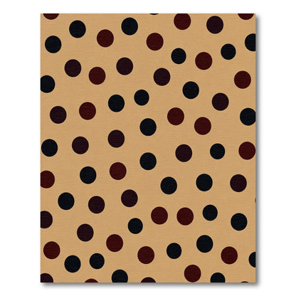 Brown Black Red Polka Dots Rug
