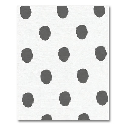 Gray Abstract Brushstroke Dots Rug