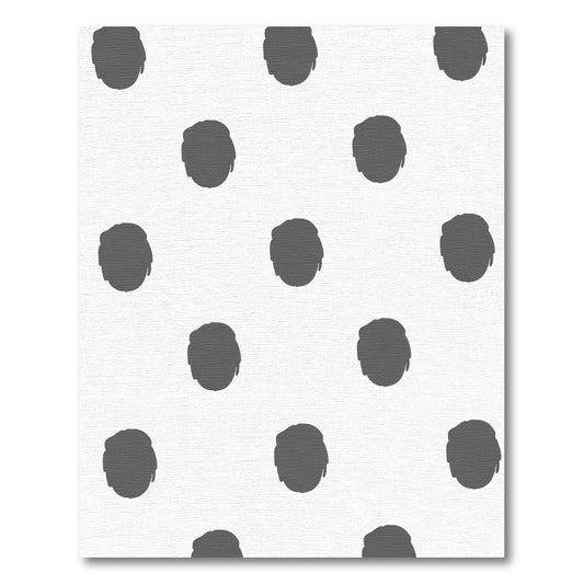 Gray Abstract Brushstroke Dots Rug