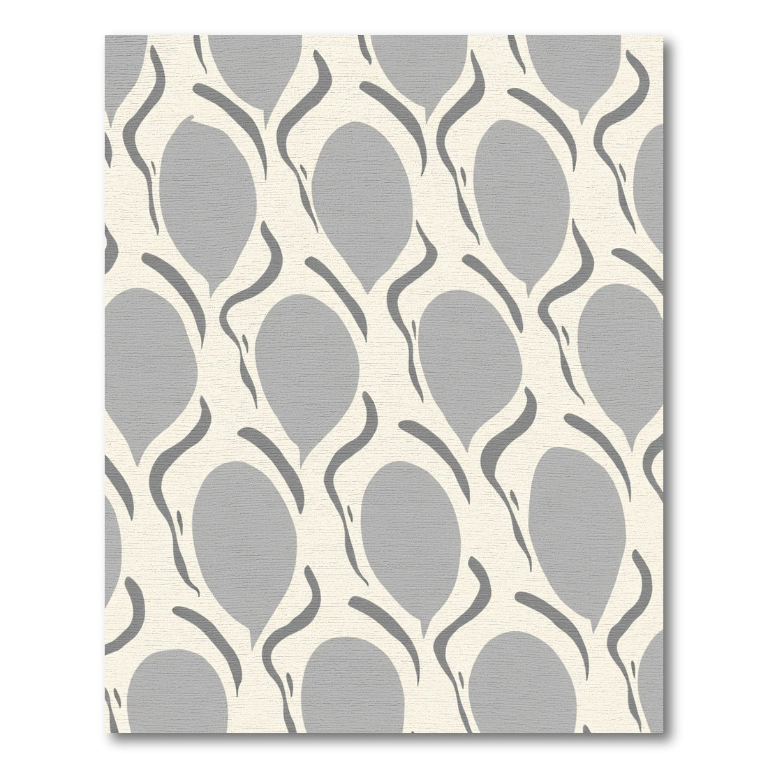 Cream Gray Organic Droplet Lattice Rug