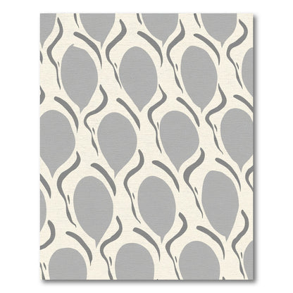 Cream Gray Organic Droplet Lattice Rug