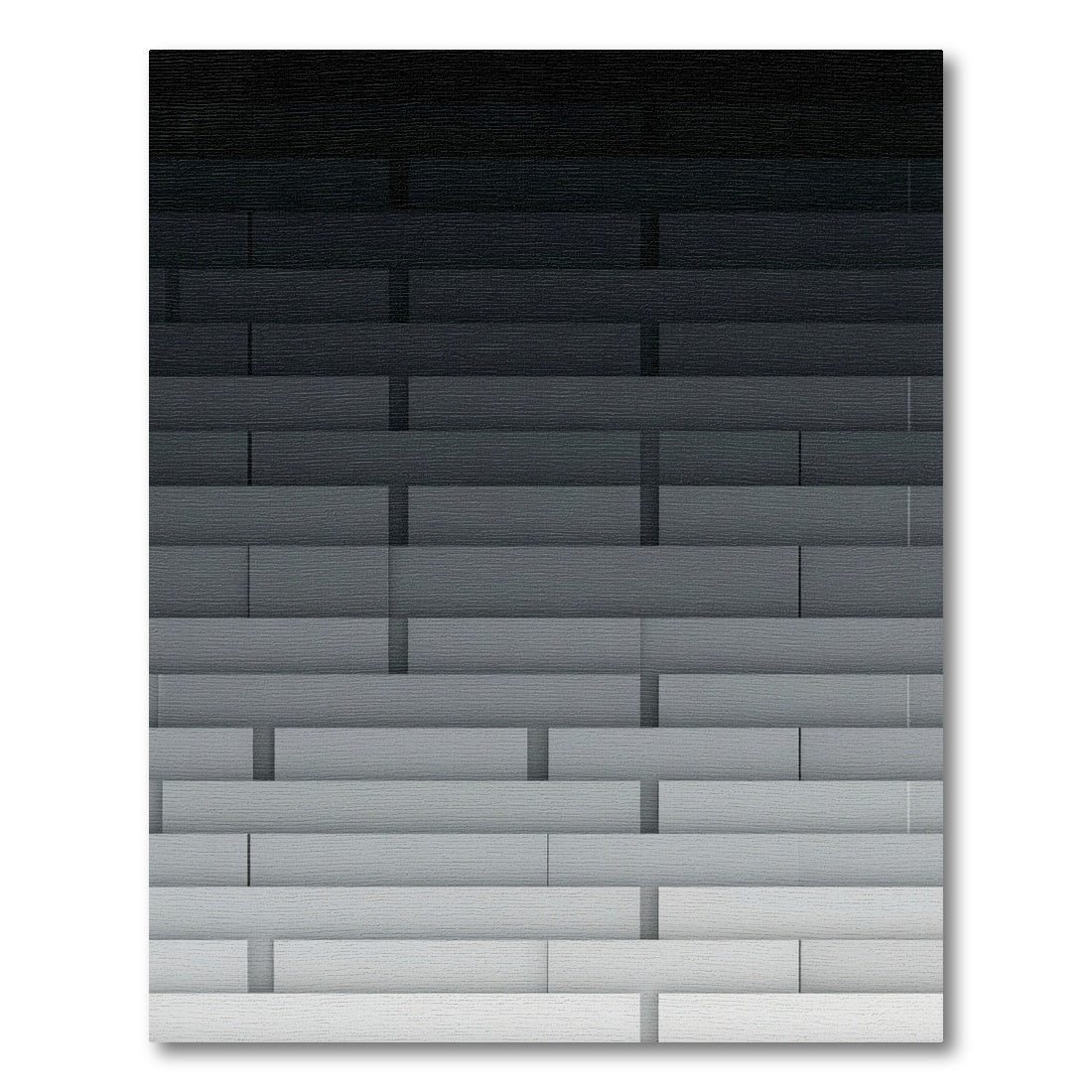 Gradual Gray Stacked Rectangles Rug