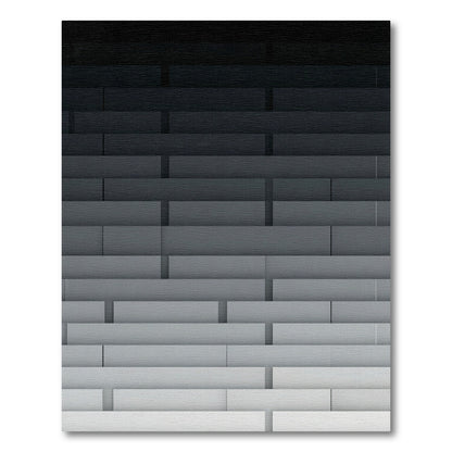 Gradual Gray Stacked Rectangles Rug