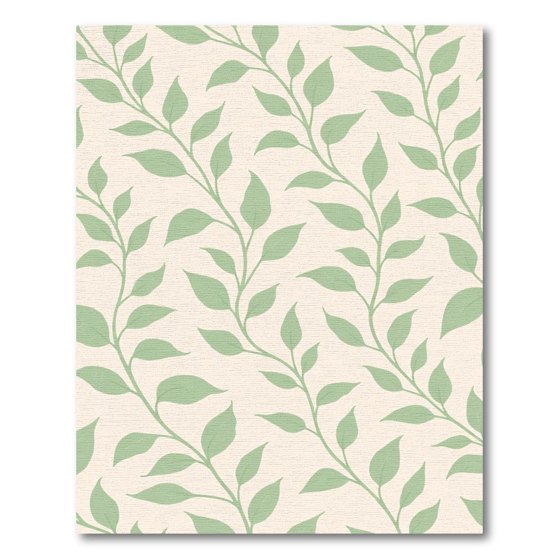 Pale Peach Sage Leaf Vines Rug