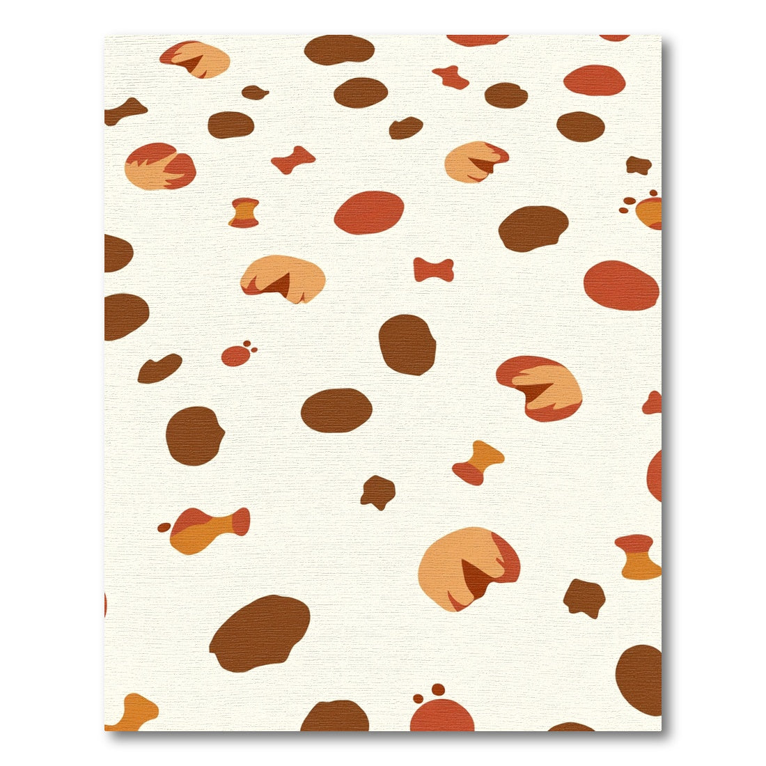 Spotted Brown Coral Fun Shapes Rug
