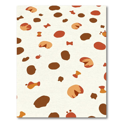 Spotted Brown Coral Fun Shapes Rug