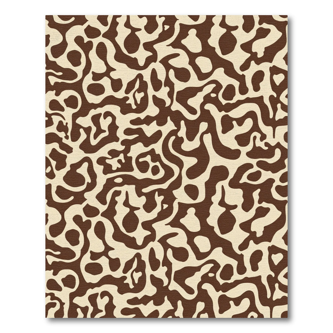 Brown Cream Organic Flow Rug