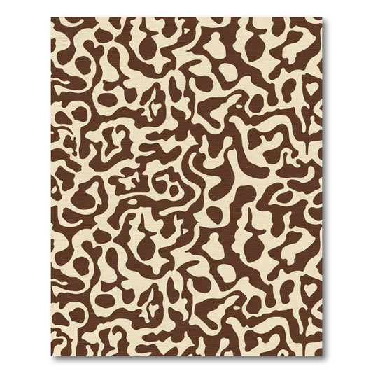 Brown Cream Organic Flow Rug
