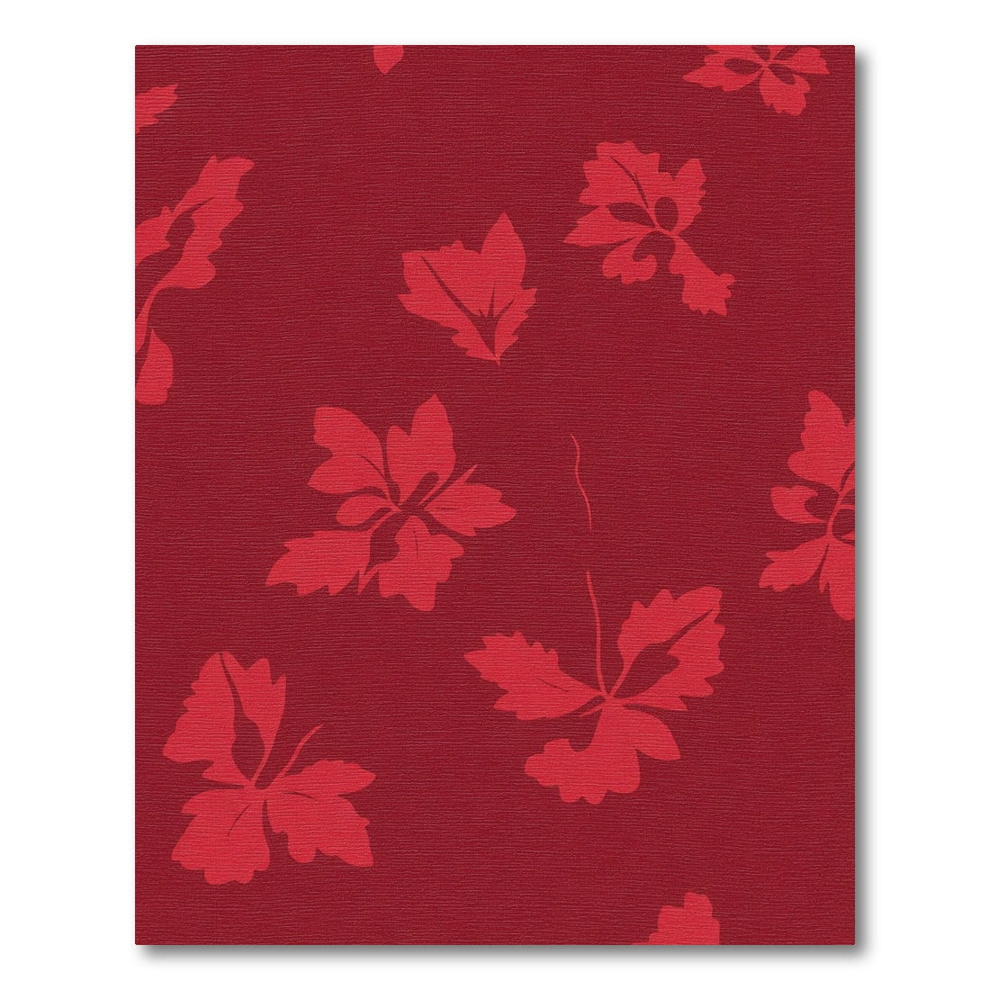 Crimson Red Floral Vine Repeat Rug