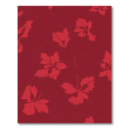 Crimson Red Floral Vine Repeat Rug