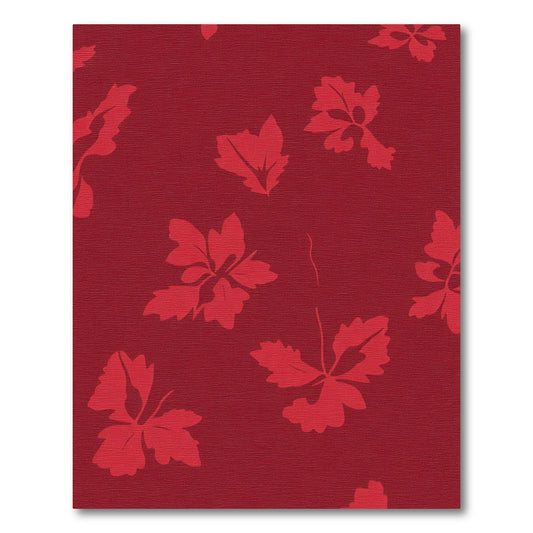 Crimson Red Floral Vine Repeat Rug