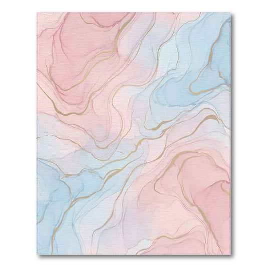 Abstract Area Pink Blue Marble Abstract Area Rug