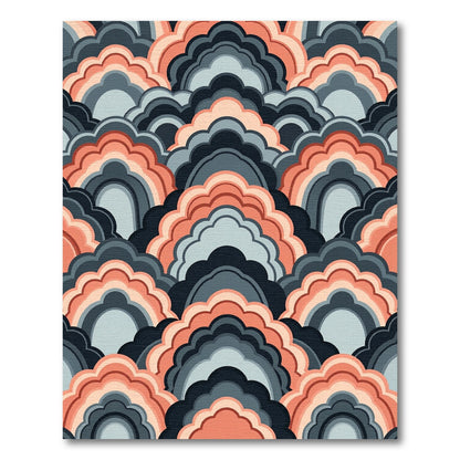 Coral Gray Arching Cloud Rug