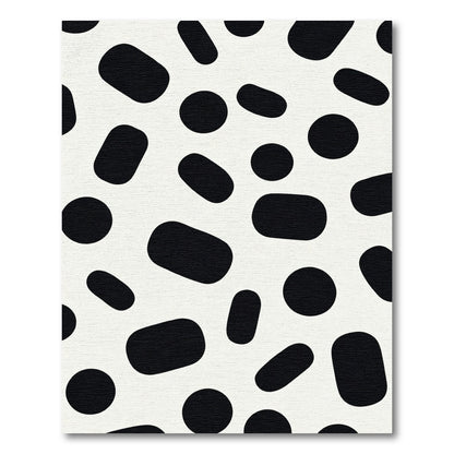 Monochromatic Oval Dot Sprinkle Rug