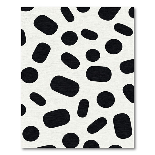 Monochromatic Oval Dot Sprinkle Rug