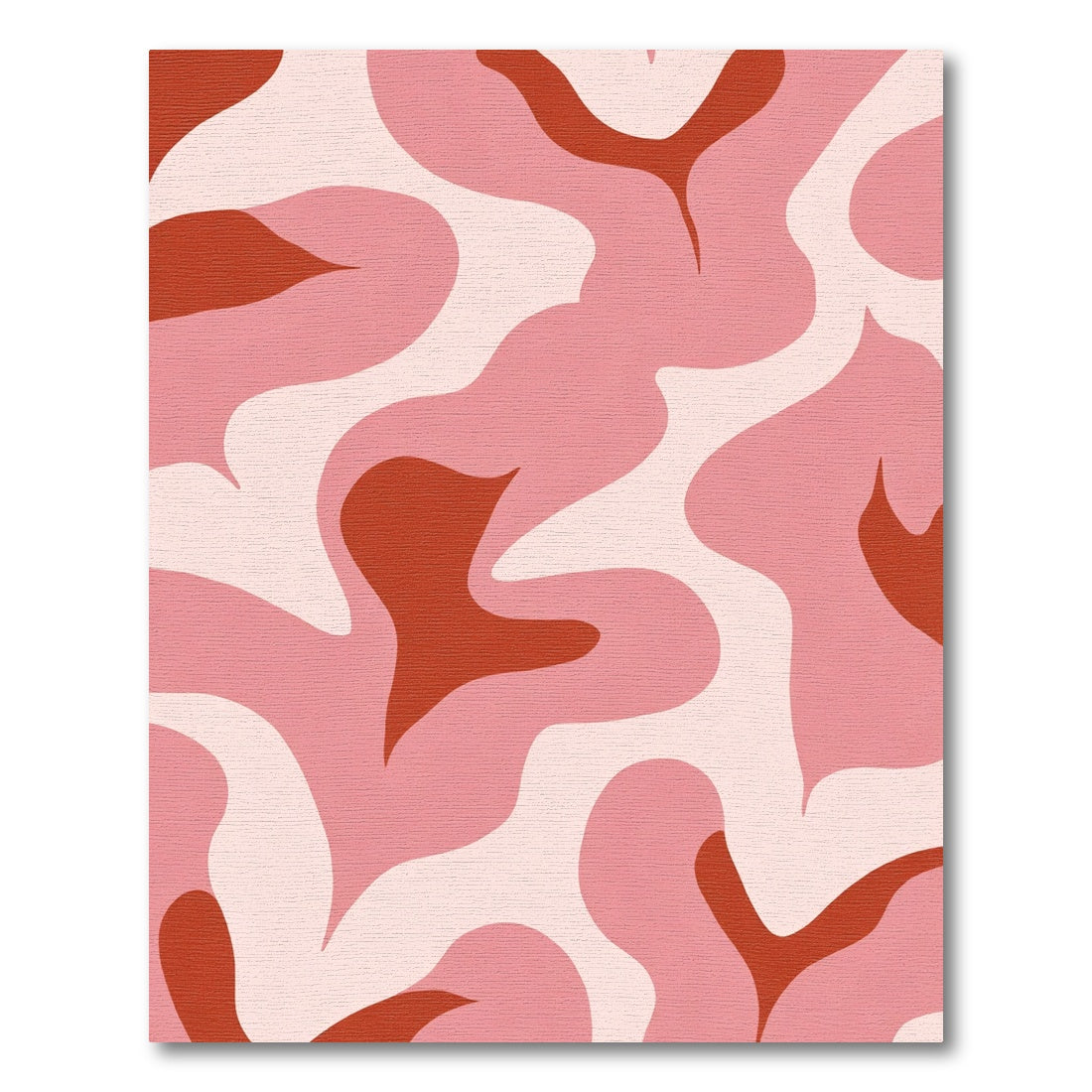 Retro Pink and Coral Swirl Rug