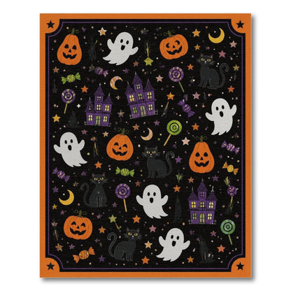 Halloween Ghosts and Pumpkins Kids Area Rug