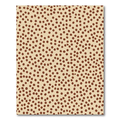 Earthy Brown Polka Dot Scatter Rug