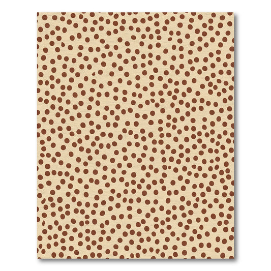 Earthy Brown Polka Dot Scatter Rug