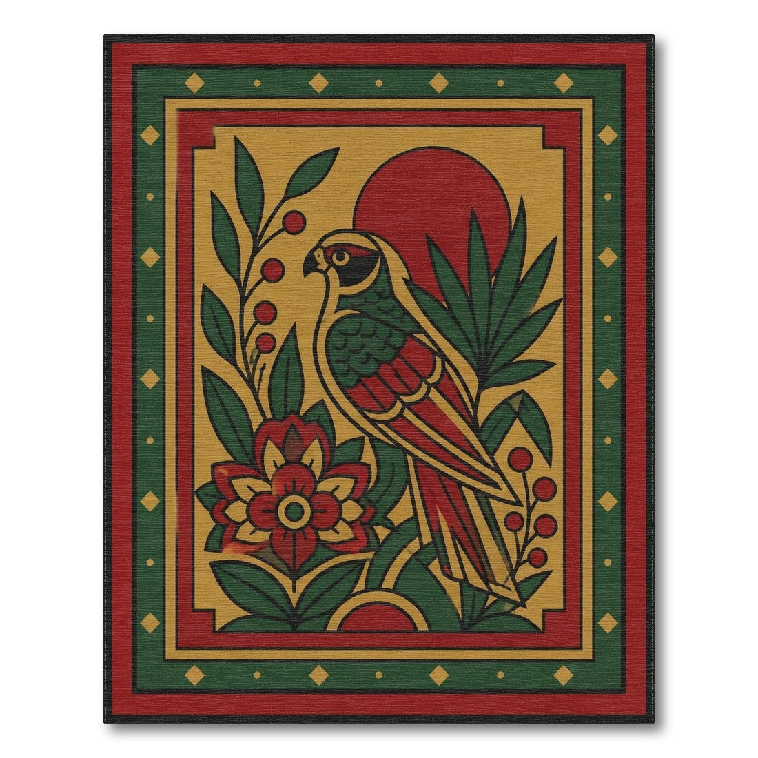 Heritage Falcon Bird Area Rug