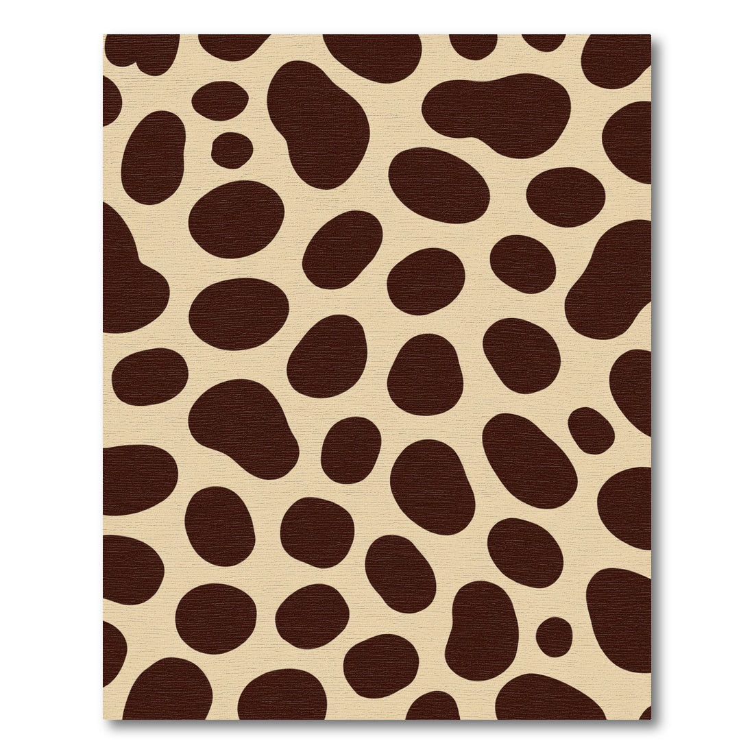 Brown Spot Irregular Shape Cream Rug