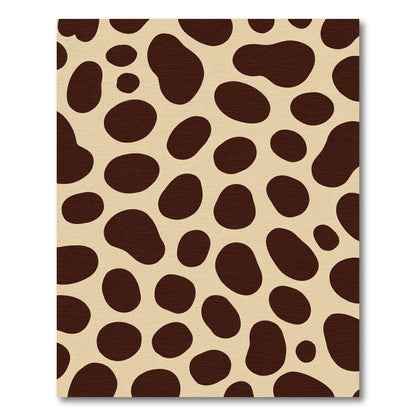 Brown Spot Irregular Shape Cream Rug