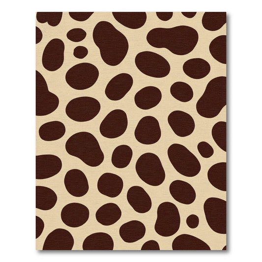 Brown Spot Irregular Shape Cream Rug