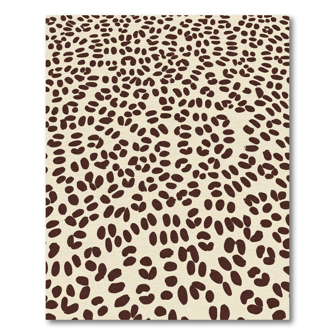 Cream Dark Brown Polka Dot Rug