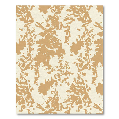 Cream Tan Abstract Organic Swirl Rug