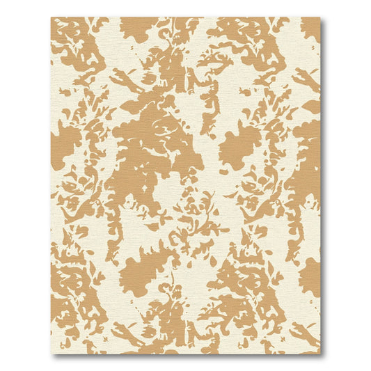 Cream Tan Abstract Organic Swirl Rug