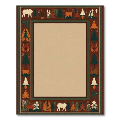 Woodland Animals Forest Border Rug