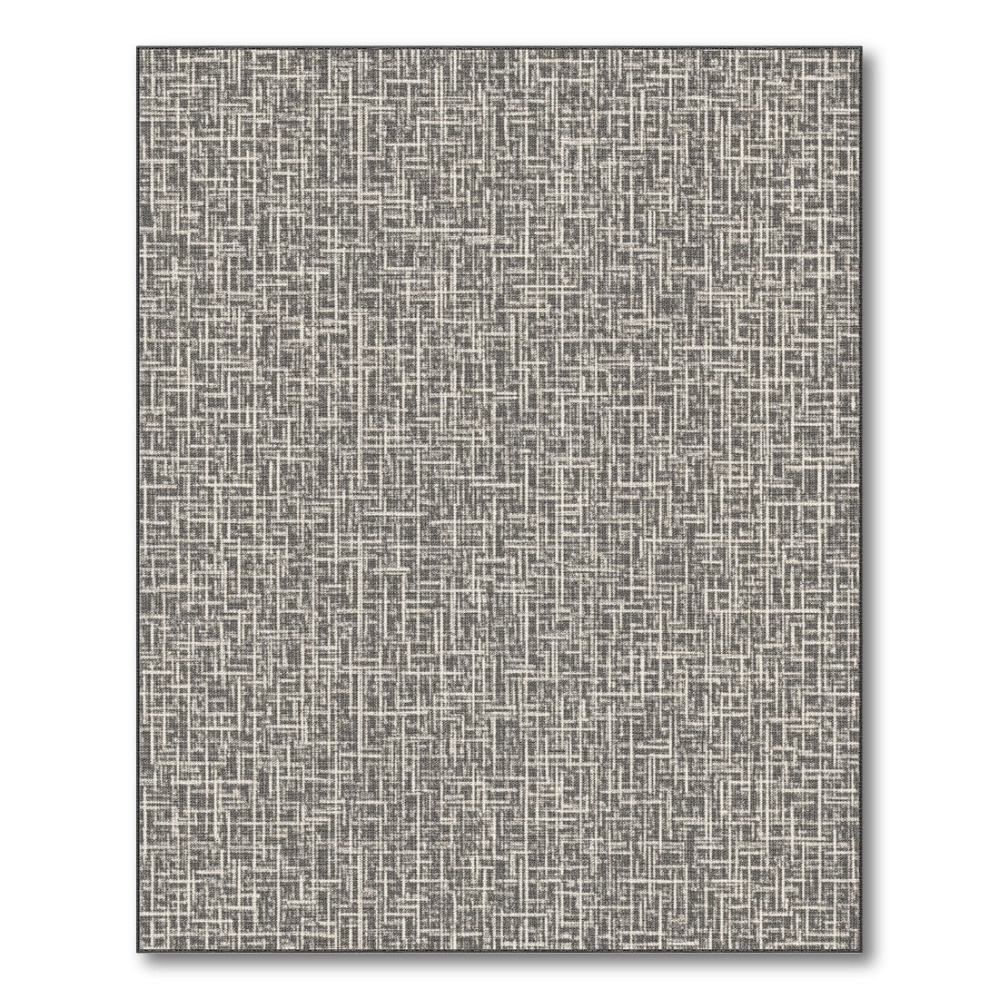 Grey Geometric Washable Geometric Modern Area Rug
