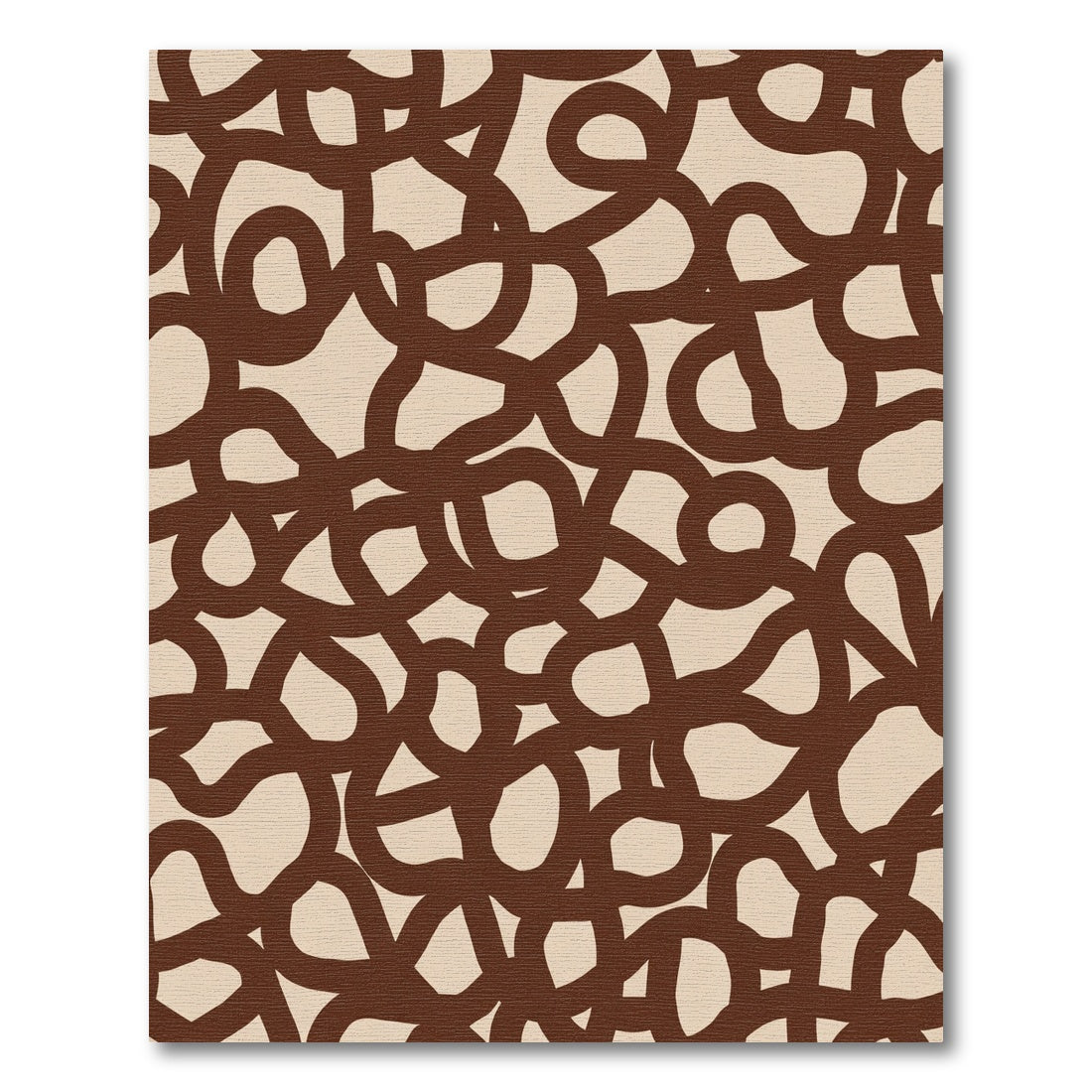 Warm Brown Woven Loops Rug