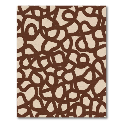 Warm Brown Woven Loops Rug