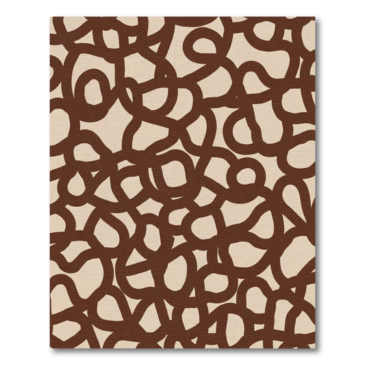 Warm Brown Woven Loops Rug