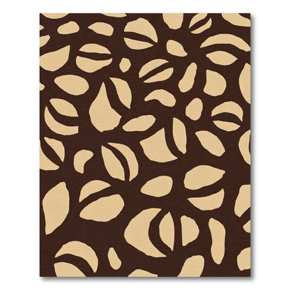 Organic Tan Irregular Shapes Rug