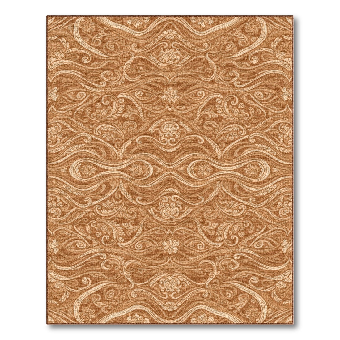 ODIKA Brown Tan Floral Vintage Area Rug