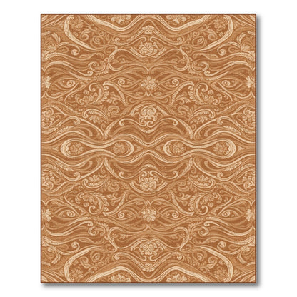 ODIKA Brown Tan Floral Vintage Area Rug