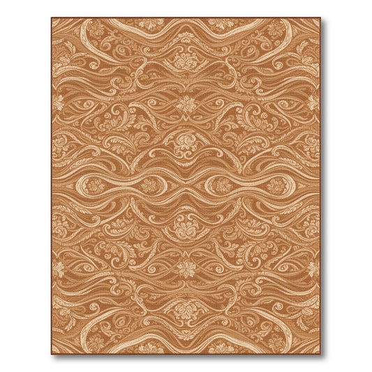 ODIKA Brown Tan Floral Vintage Area Rug