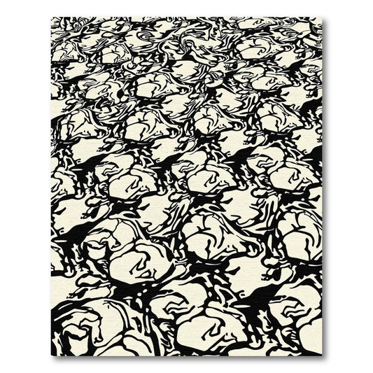 Monochromatic Organic Swirl Abstract Rug