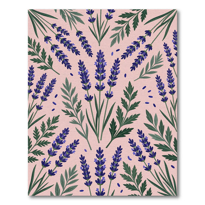 Romantic Lavender Garden Botanical Arrangement Rug